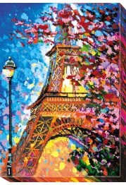 Bead Embroidery Kit on Art Canvas "In the colors of autumn"