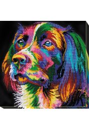 Bead Embroidery Kit on Art Canvas "Faithful friend"