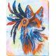 Bead Embroidery Kit on Art Canvas "Red fox"