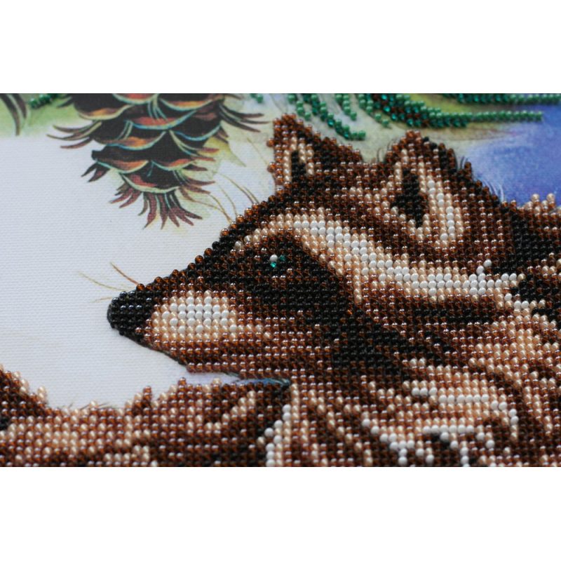 Bead Embroidery Kit on Art Canvas "Funny game"