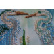 Bead Embroidery Kit on Art Canvas "Herons"