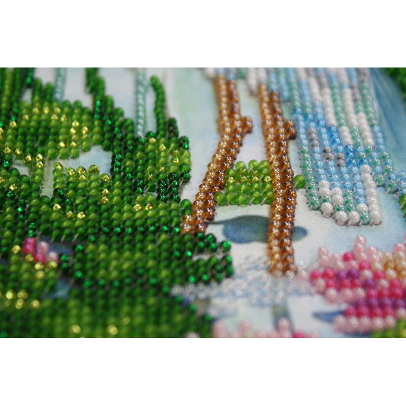 Bead Embroidery Kit on Art Canvas "Herons"