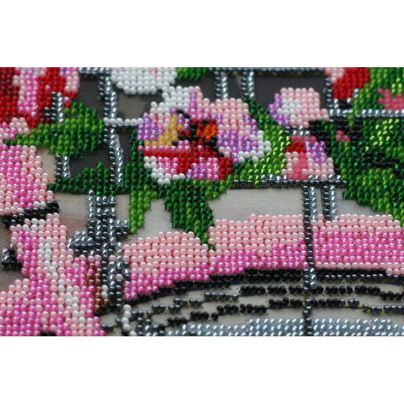 Bead Embroidery Kit on Art Canvas "Fascinating walk"