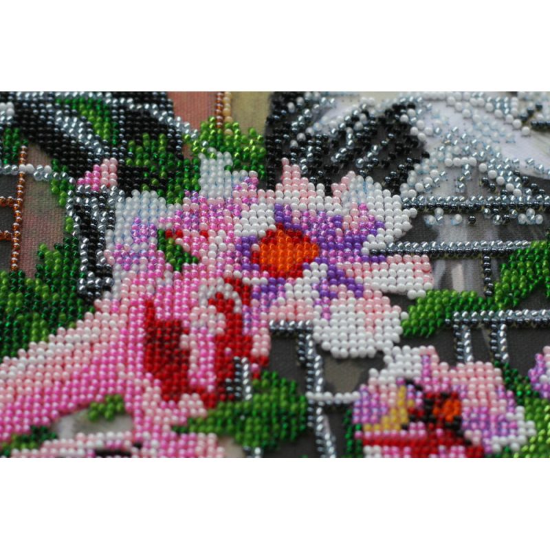 Bead Embroidery Kit on Art Canvas "Fascinating walk"