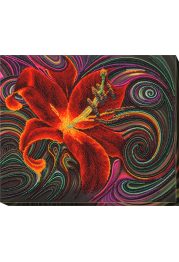 Bead Embroidery Kit on Art Canvas "Wonderful lily"