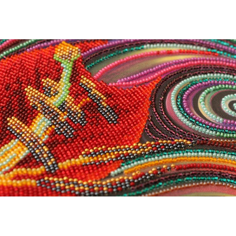 Bead Embroidery Kit on Art Canvas "Wonderful lily"