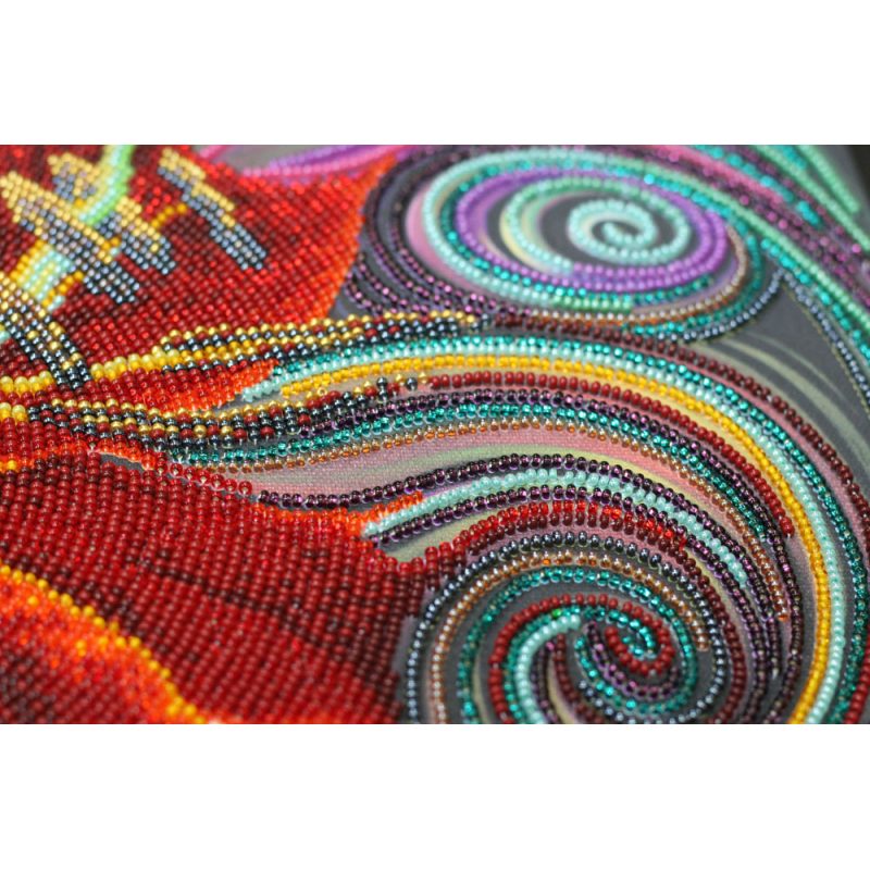 Bead Embroidery Kit on Art Canvas "Wonderful lily"