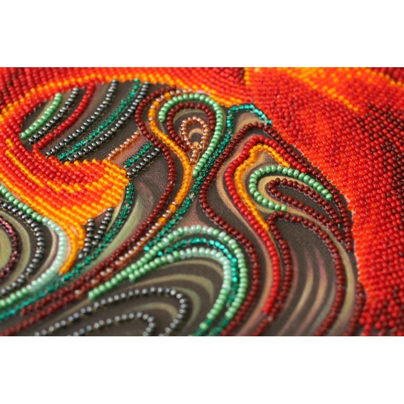 Bead Embroidery Kit on Art Canvas "Wonderful lily"