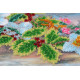 Bead Embroidery Kit on Art Canvas "Christmas bouquet"