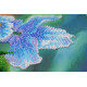 Bead Embroidery Kit on Art Canvas "Blue Poppies"