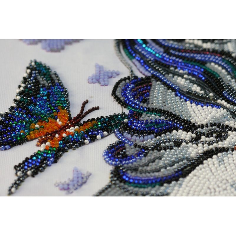Bead Embroidery Kit on Art Canvas "Unicorn"
