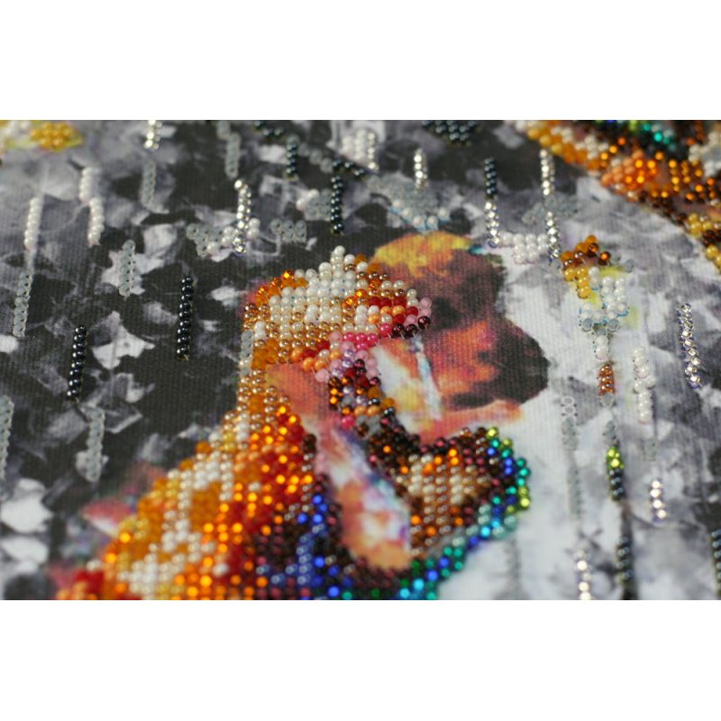 Bead Embroidery Kit on Art Canvas "Welcome moment"