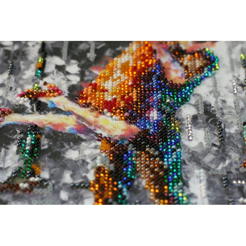 Bead Embroidery Kit on Art Canvas "Welcome moment"