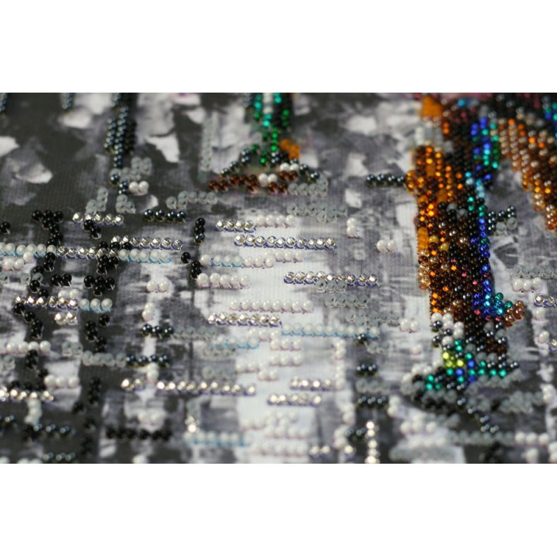 Bead Embroidery Kit on Art Canvas "Welcome moment"