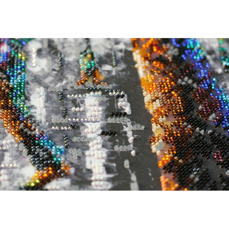 Bead Embroidery Kit on Art Canvas "Welcome moment"