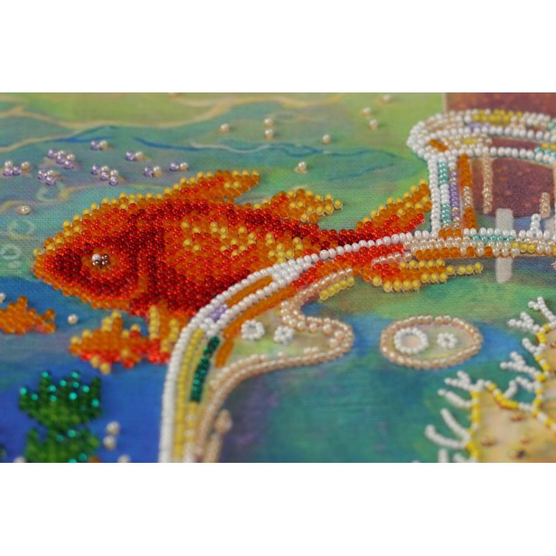 Bead Embroidery Kit on Art Canvas "Wonder-city"