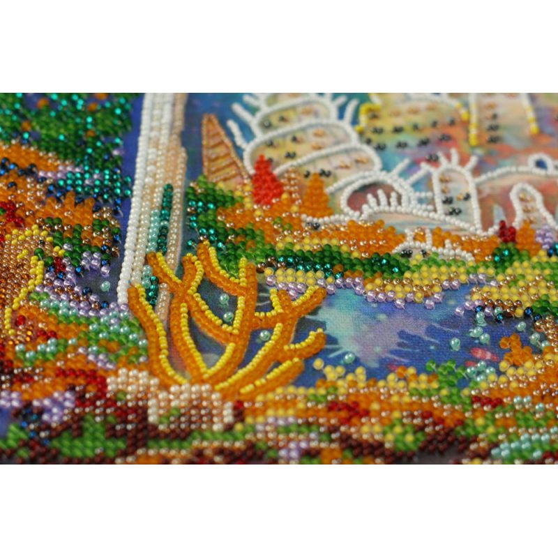 Bead Embroidery Kit on Art Canvas "Wonder-city"