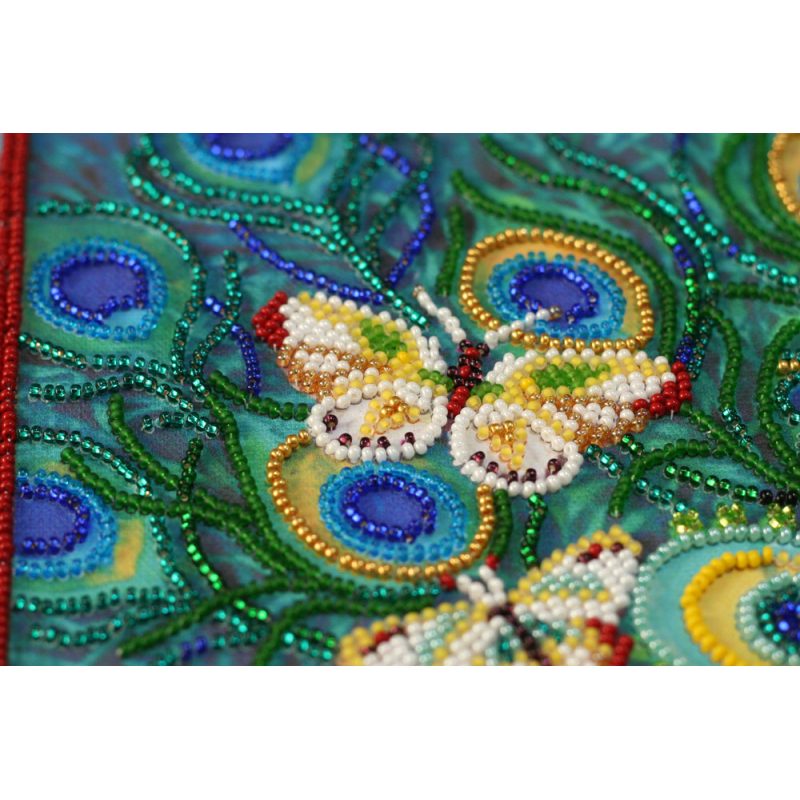 Bead Embroidery Kit on Art Canvas "Motley fan"