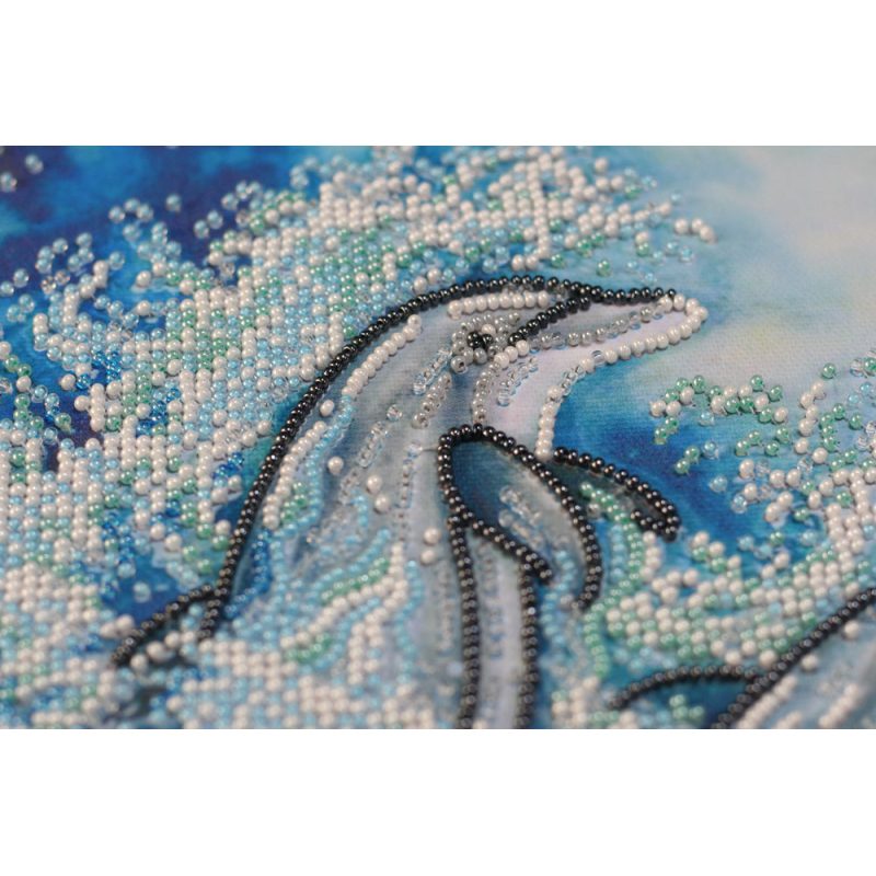 Bead Embroidery Kit on Art Canvas "Ploughing"