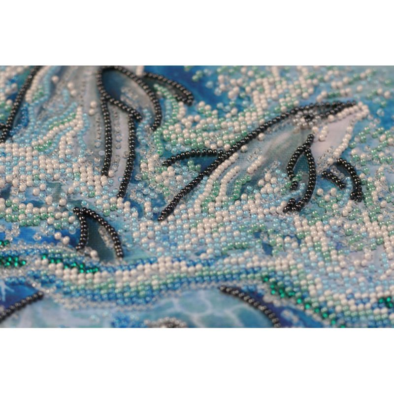 Bead Embroidery Kit on Art Canvas "Ploughing"