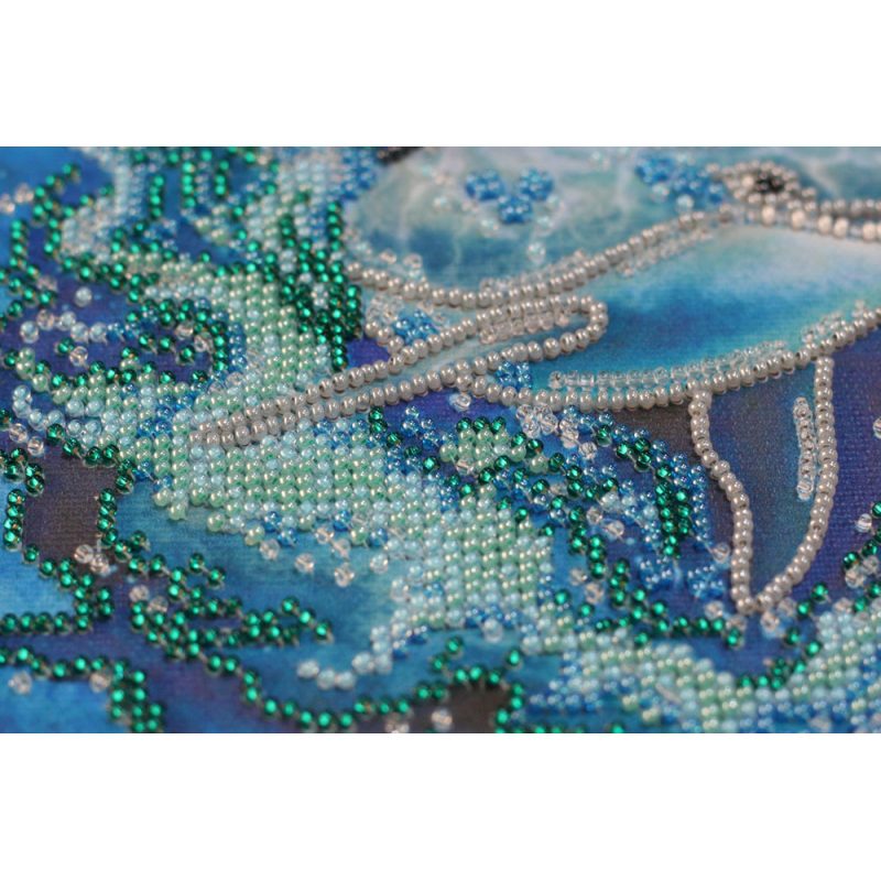 Bead Embroidery Kit on Art Canvas "Ploughing"