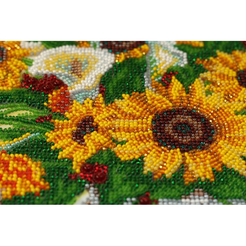 Bead Embroidery Kit on Art Canvas "Heat of summer"