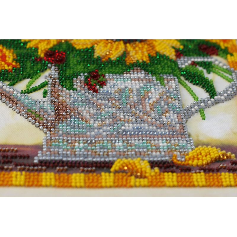 Bead Embroidery Kit on Art Canvas "Heat of summer"