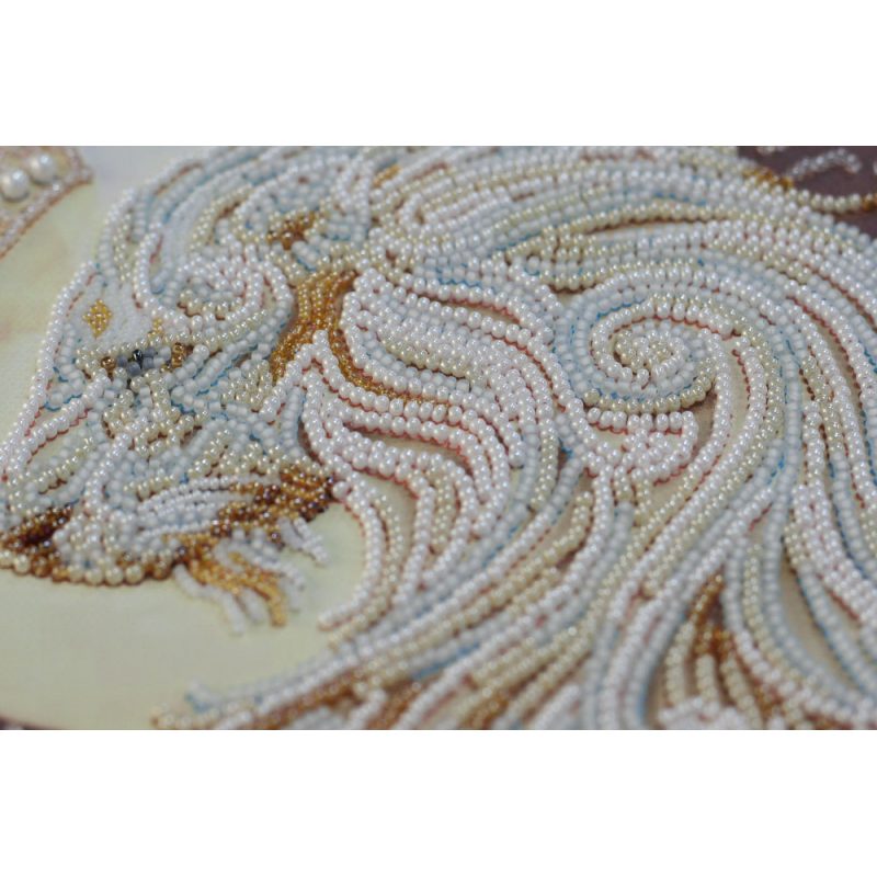 Bead Embroidery Kit on Art Canvas "Aslan"