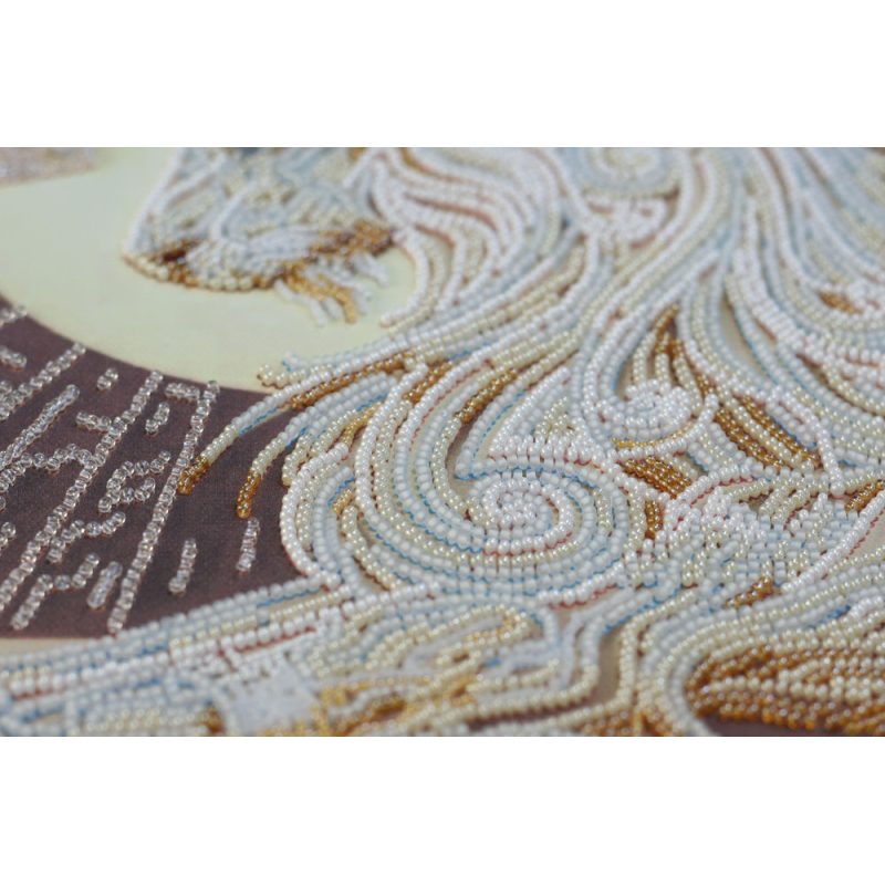 Bead Embroidery Kit on Art Canvas "Aslan"