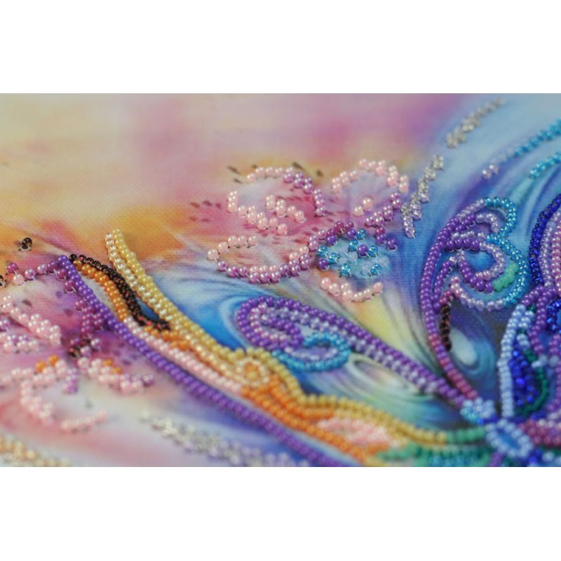 Bead Embroidery Kit on Art Canvas "Air step"