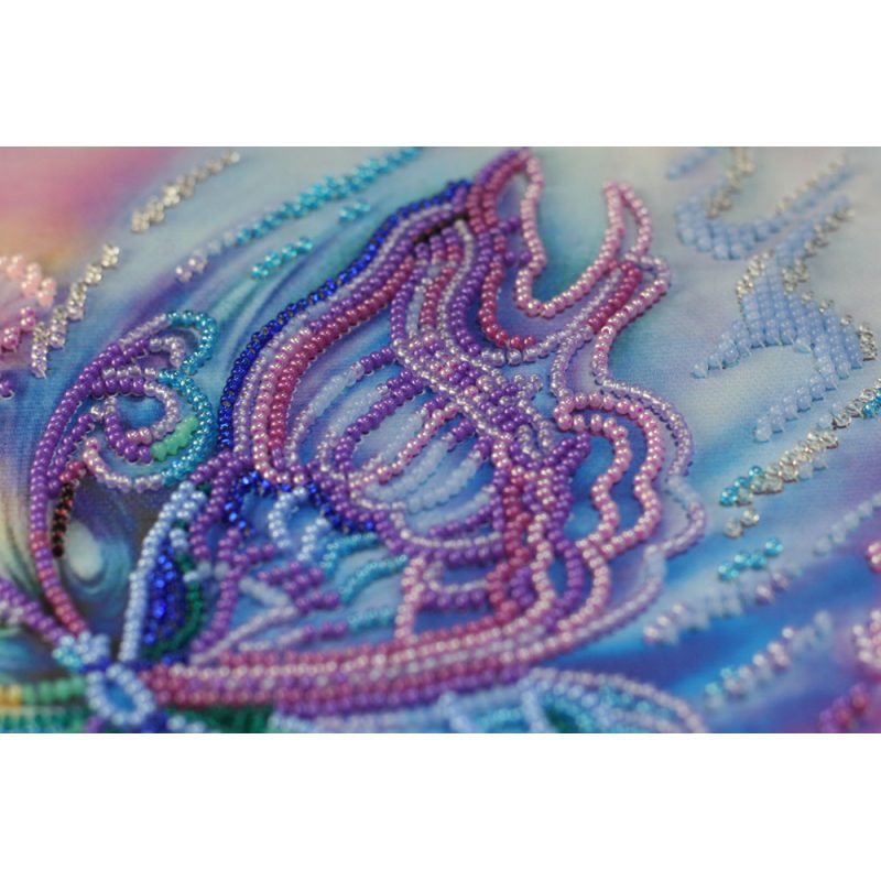 Bead Embroidery Kit on Art Canvas "Air step"