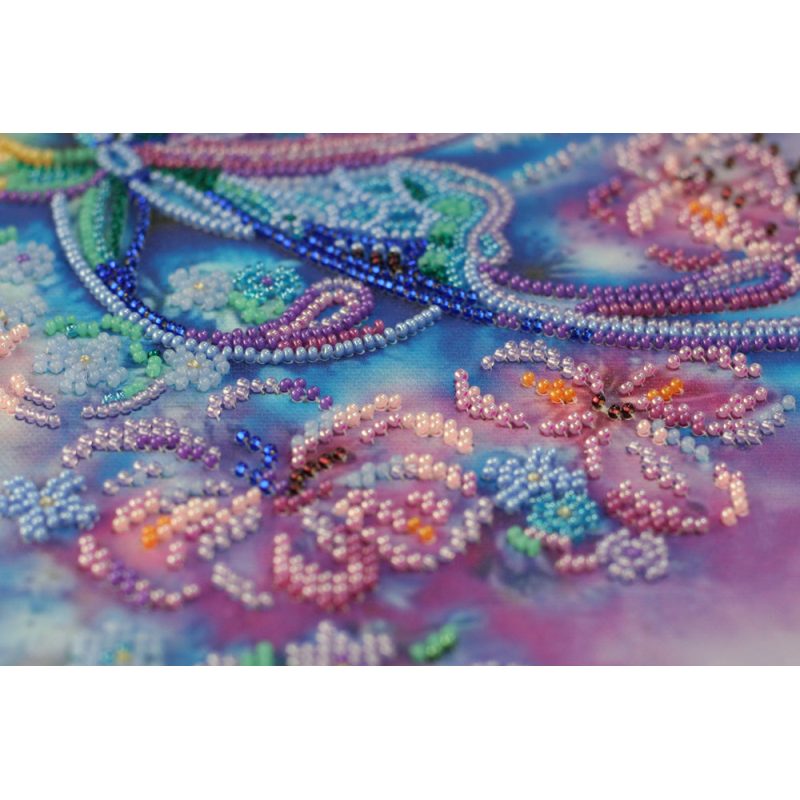 Bead Embroidery Kit on Art Canvas "Air step"