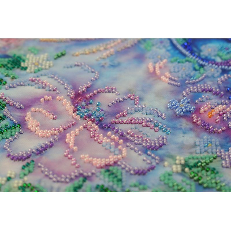 Bead Embroidery Kit on Art Canvas "Air step"