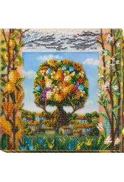 Bead Embroidery Kit on Art Canvas "Caravan of seasons"