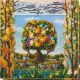 Bead Embroidery Kit on Art Canvas "Caravan of seasons"