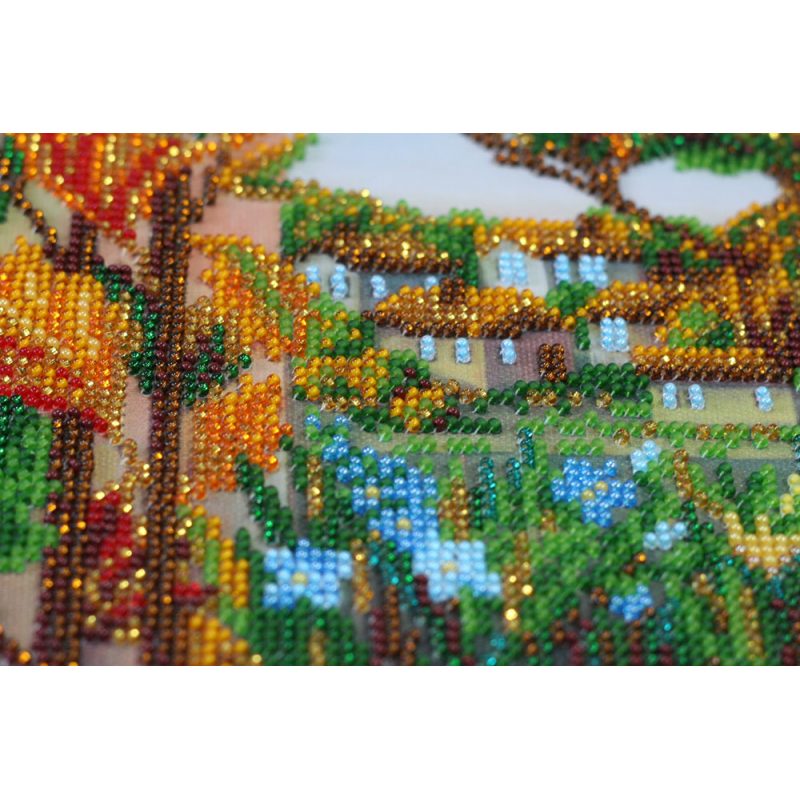 Bead Embroidery Kit on Art Canvas "Caravan of seasons"