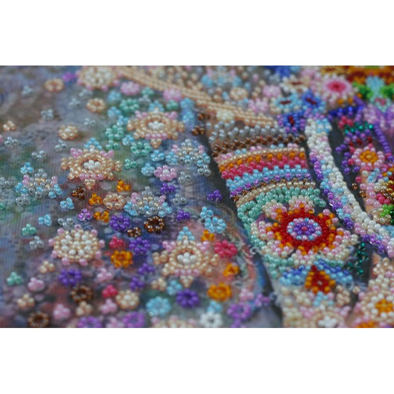 Bead Embroidery Kit on Art Canvas "Miracle of India"