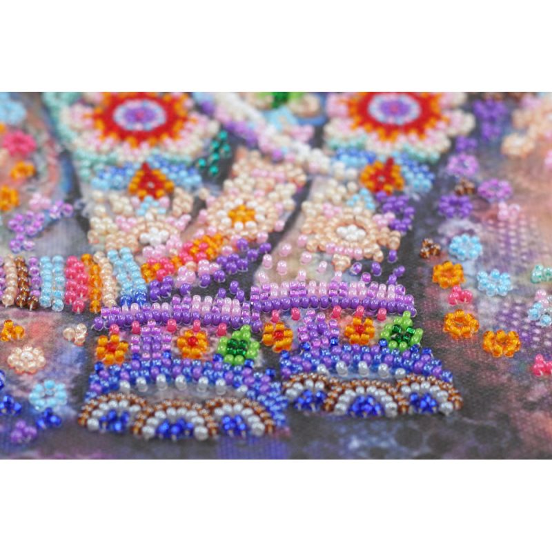Bead Embroidery Kit on Art Canvas "Miracle of India"