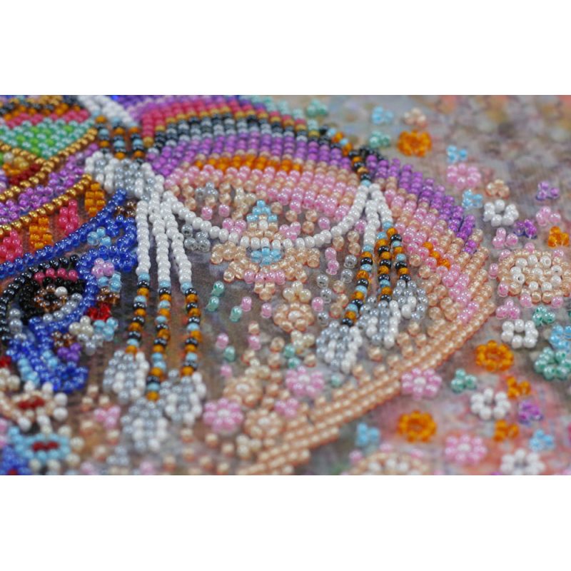 Bead Embroidery Kit on Art Canvas "Miracle of India"