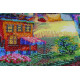 Bead Embroidery Kit on Art Canvas "Under the colored skies"