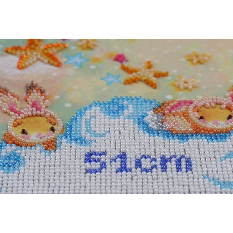 Bead Embroidery Kit on Art Canvas "Metrics"