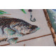 Bead Embroidery Kit on Art Canvas "Successful fishing"