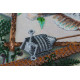 Bead Embroidery Kit on Art Canvas "Successful fishing"