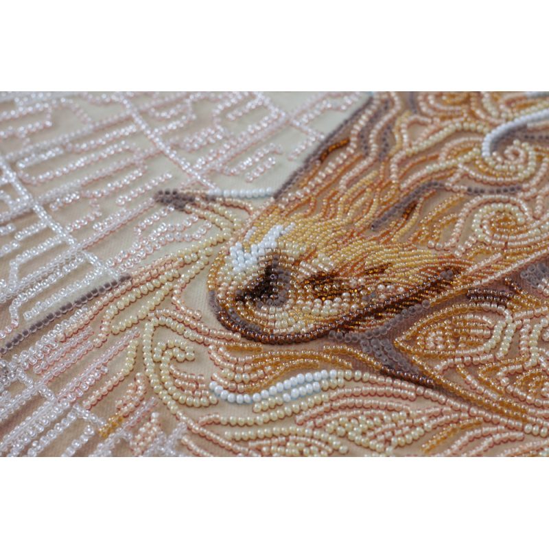 Bead Embroidery Kit on Art Canvas "Mother’s Tenderness"