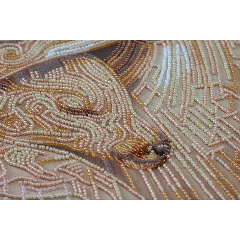 Bead Embroidery Kit on Art Canvas "Mother’s Tenderness"