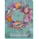 Bead Embroidery Kit on Art Canvas "Wreath of shells"