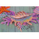 Bead Embroidery Kit on Art Canvas "Wreath of shells"