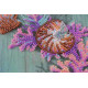 Bead Embroidery Kit on Art Canvas "Wreath of shells"