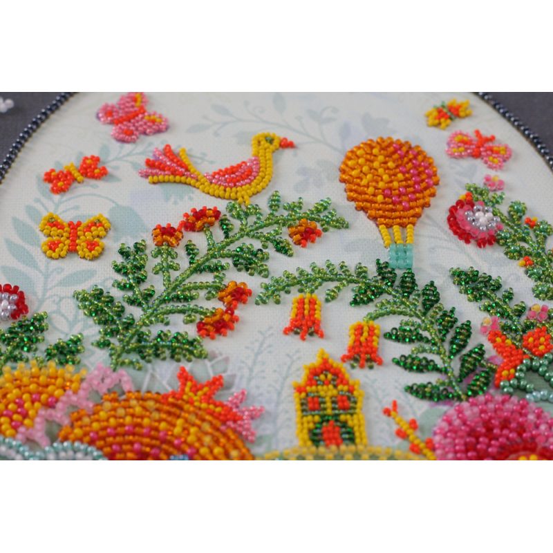 Bead Embroidery Kit on Art Canvas "Forever summer"