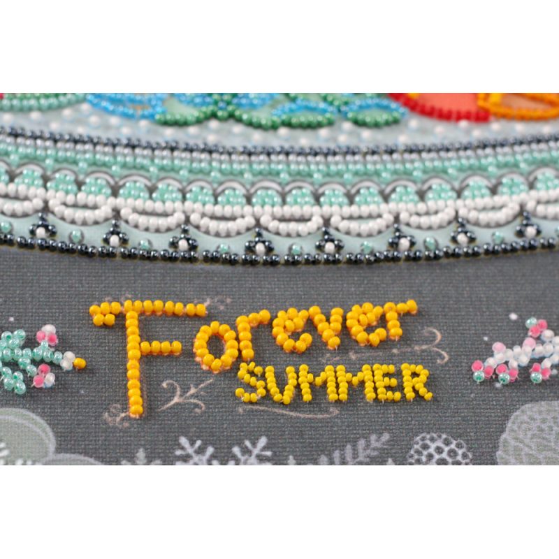 Bead Embroidery Kit on Art Canvas "Forever summer"